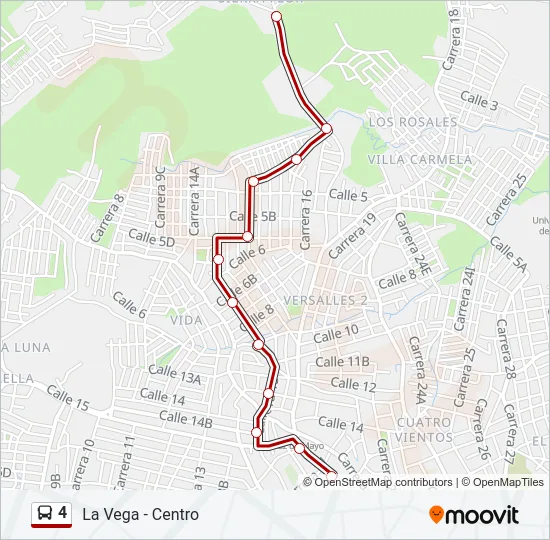 4 Bus Line Map