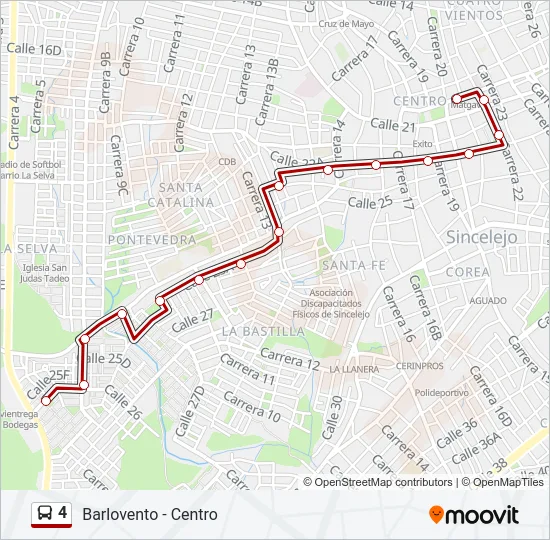 4 Bus Line Map