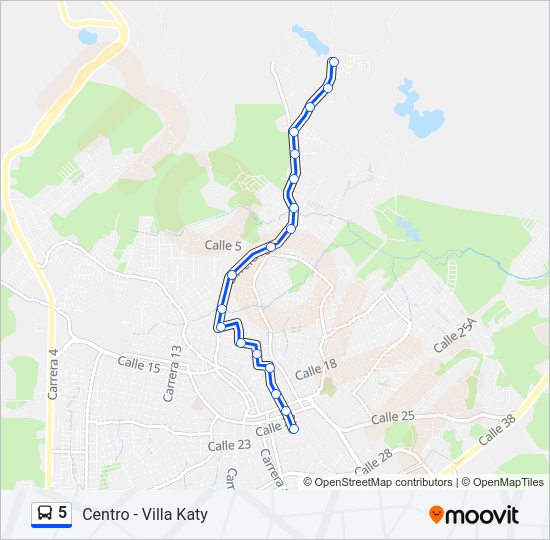 5 Bus Line Map