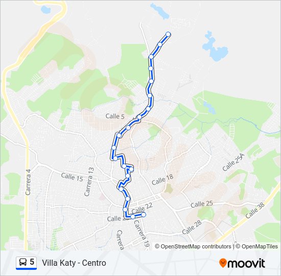 5 Bus Line Map