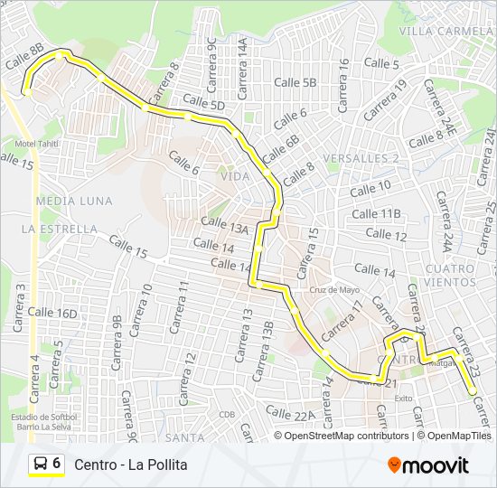 6 Bus Line Map