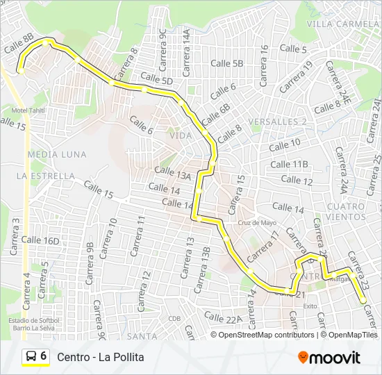 6 Bus Line Map