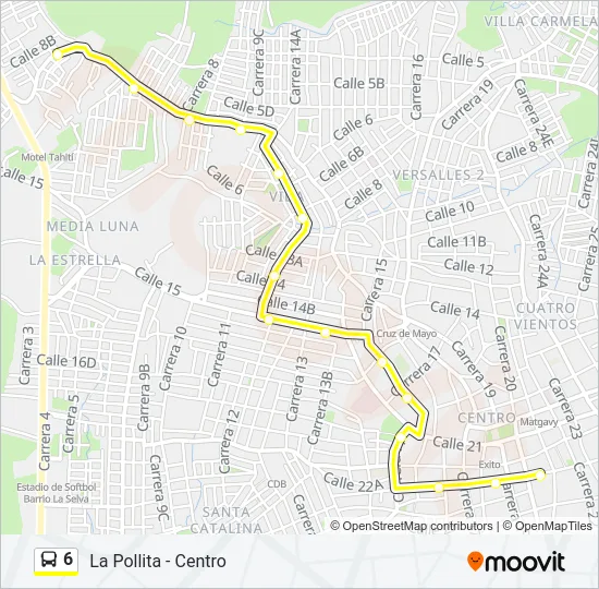 6 Bus Line Map