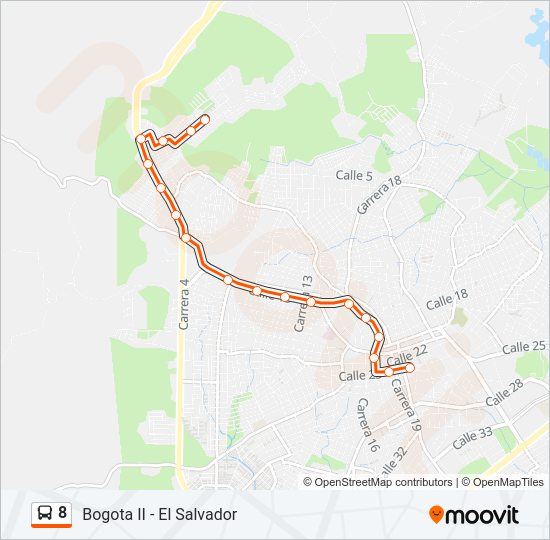 8 Bus Line Map