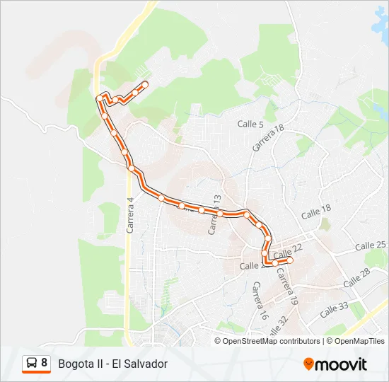 8 Bus Line Map