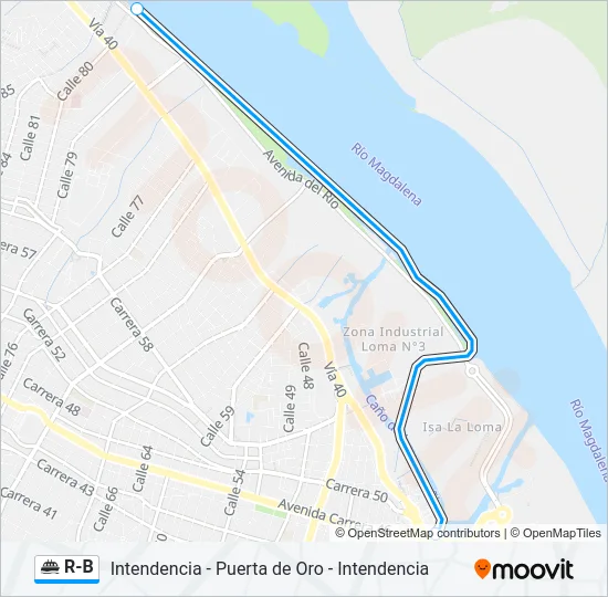 R-B Ferry Line Map