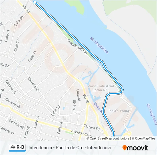 R-B Ferry Line Map