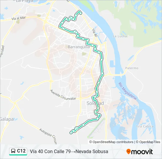 C12 Bus Line Map