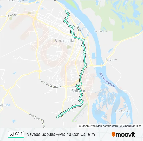 C12 Bus Line Map