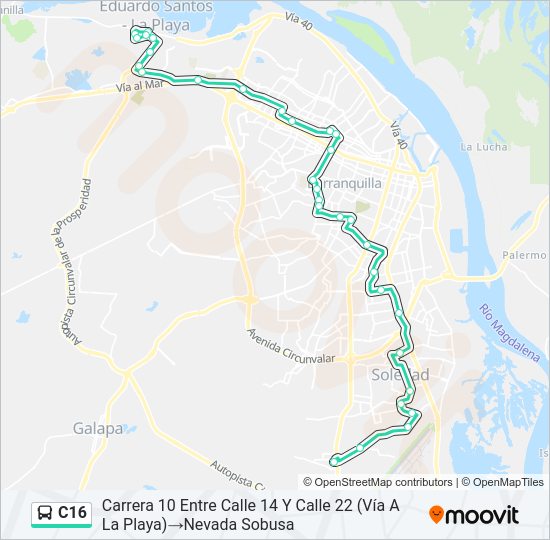 C16 Bus Line Map