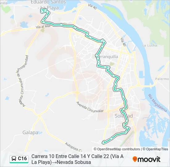 C16 Bus Line Map