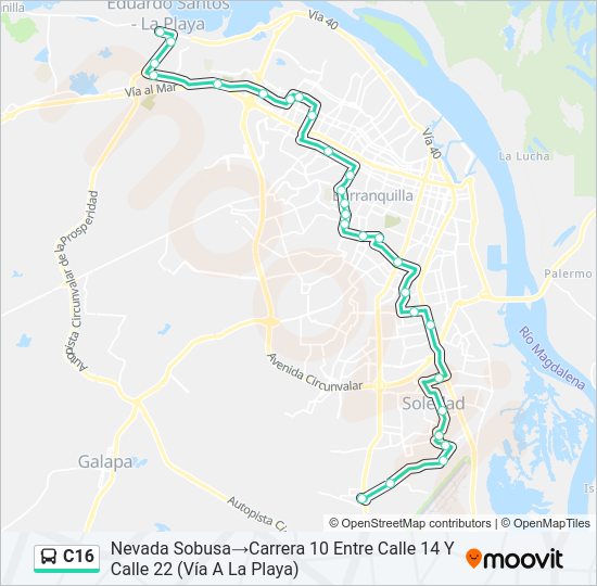C16 Bus Line Map