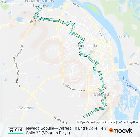C16 Bus Line Map