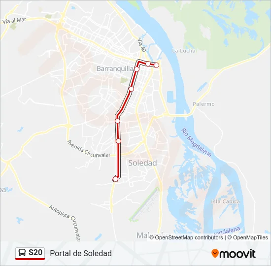 S20 Bus Line Map