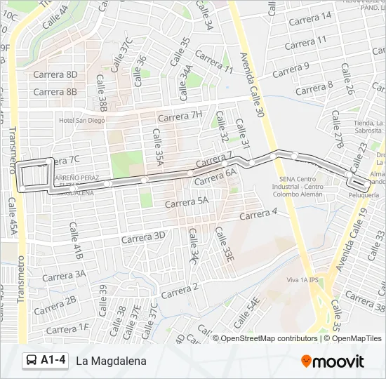 A1-4 Bus Line Map