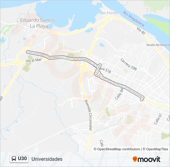 U30 Bus Line Map
