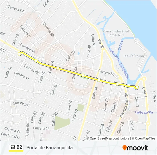 B2 Bus Line Map