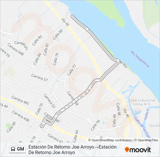 GM Bus Line Map