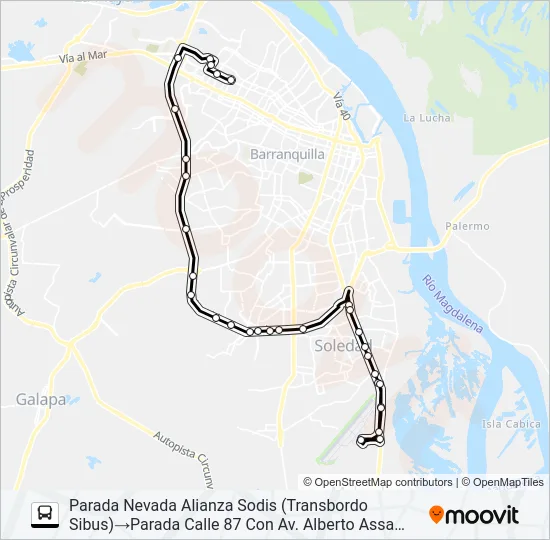 B17-SODIS Bus Line Map