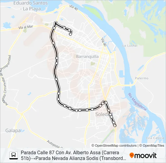 B17-SODIS Bus Line Map