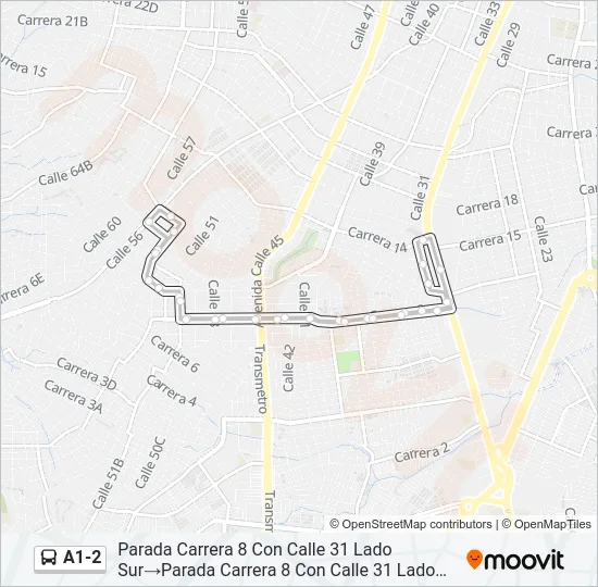 A1-2 Bus Line Map
