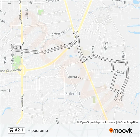 A2-1 Bus Line Map