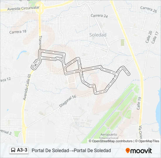 A3-3 Bus Line Map