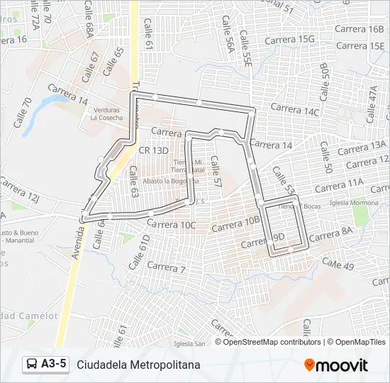 A3-5 Bus Line Map