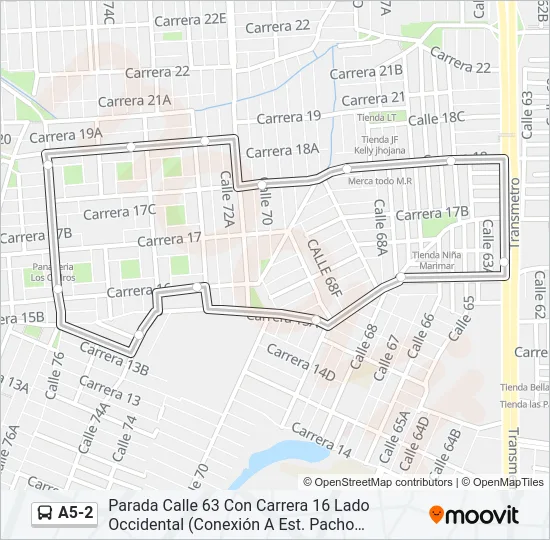 A5-2 Bus Line Map