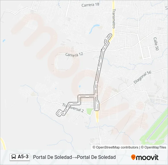 A5-3 Bus Line Map