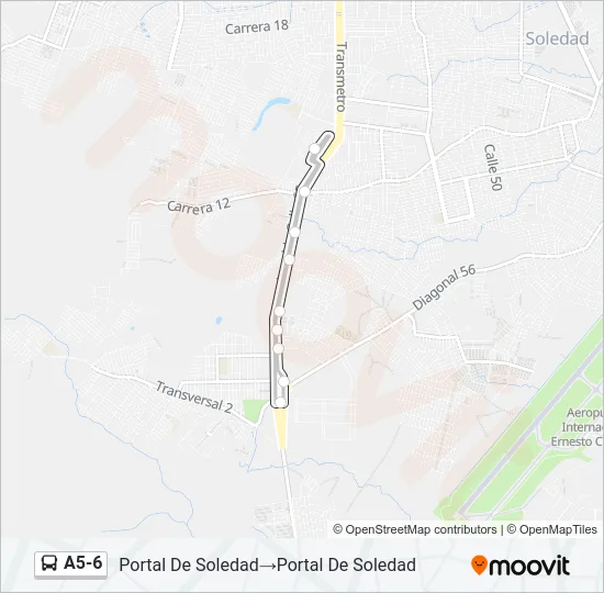 A5-6 Bus Line Map