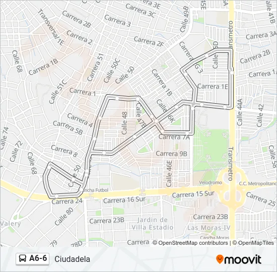 A6-6 Bus Line Map