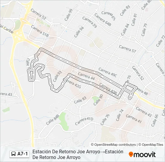A7-1 Bus Line Map