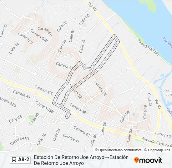 A8-2 Bus Line Map