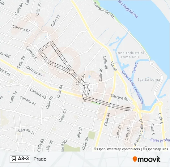 A8-3 Bus Line Map