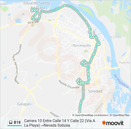 B18 Bus Line Map