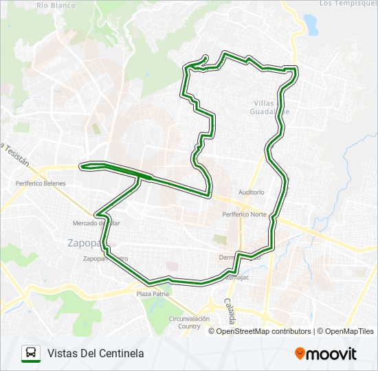 Mapa de C82 - BATÁN CINCO ESQUINAS de autobús