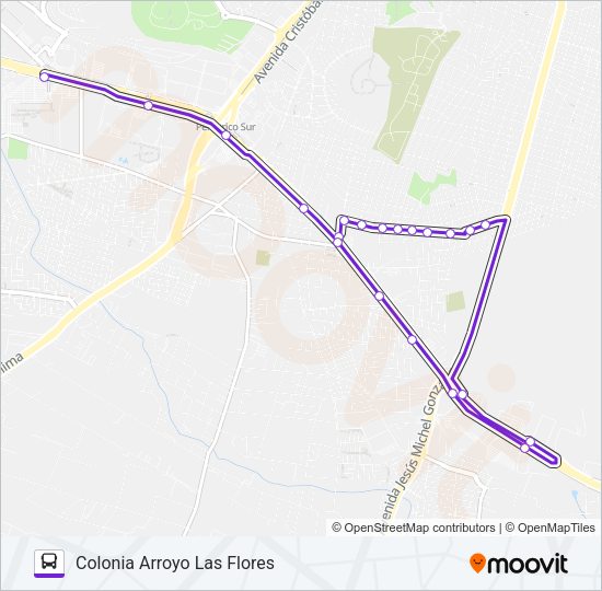 Mapa de A09 de autobús