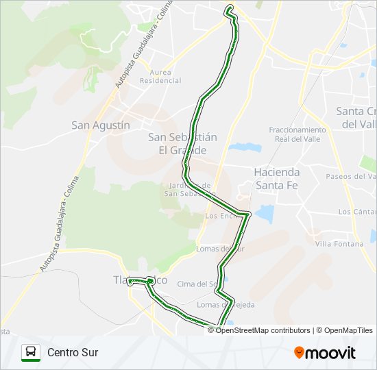 C14 - LOMAS DE TEJEDA bus Line Map