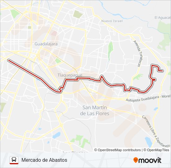 Mapa de T04-A - VIÑEDOS de autobús