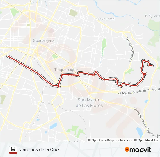 T04-A - VIÑEDOS Bus Line Map