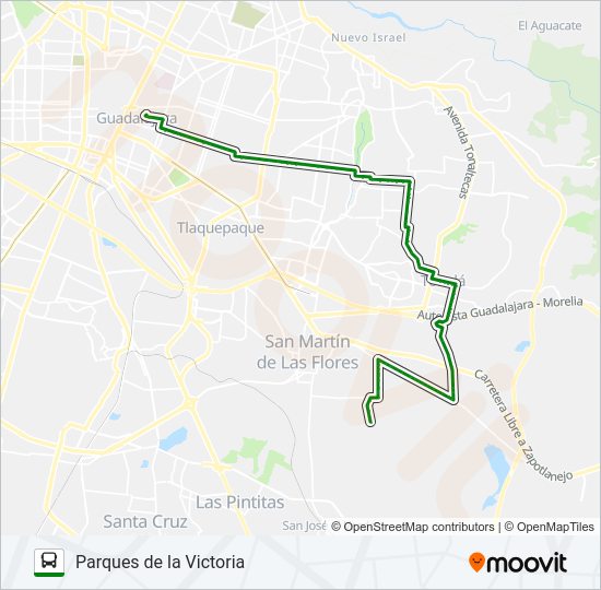 Mapa de C37 - BOSQUES de autobús