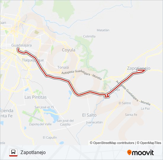 Mapa de T21 de autobús