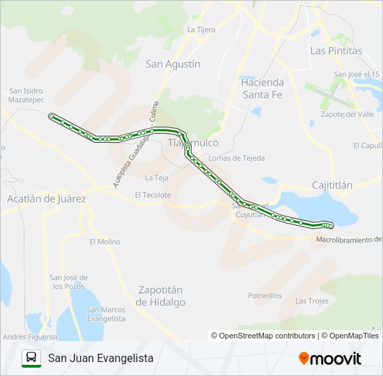 Mapa de SAN JUAN de autobús