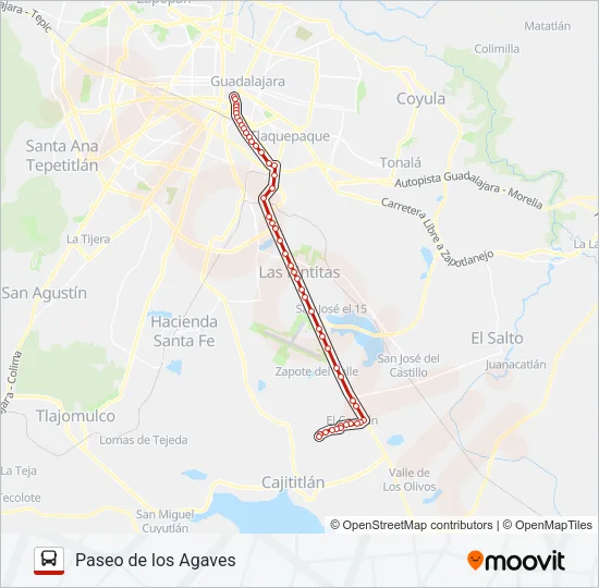 T13-A/5 Bus Line Map