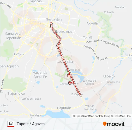 T13-A/6 Bus Line Map