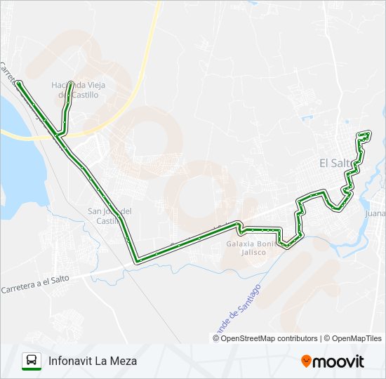 Mapa de C116 - EX HACIENDA de autobús