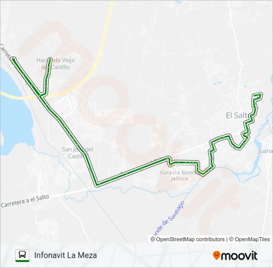 C116 - EX HACIENDA Bus Line Map