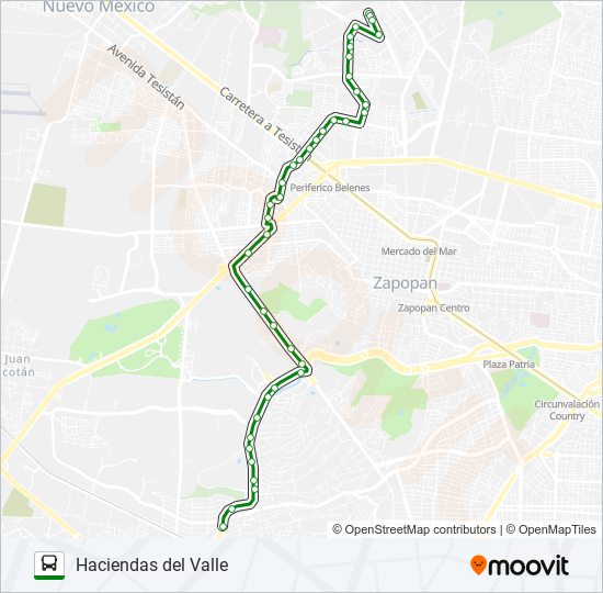 Mapa de C43 - VALLARTA de autobús