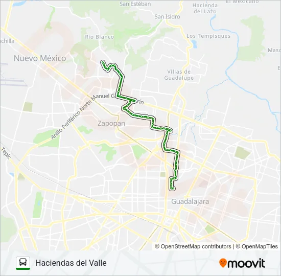C43 - HACIENDAS Bus Line Map